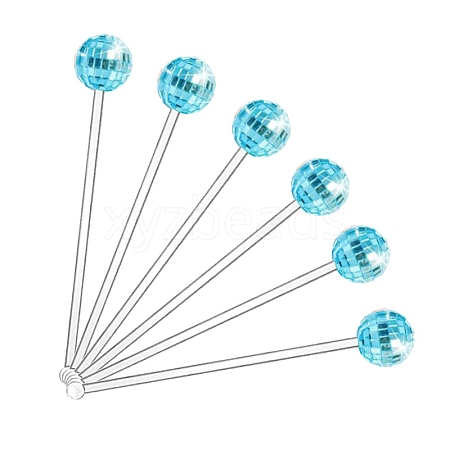 Disco Ball Plastic Cocktail Stirrers PW-WGEE6B6-01-1