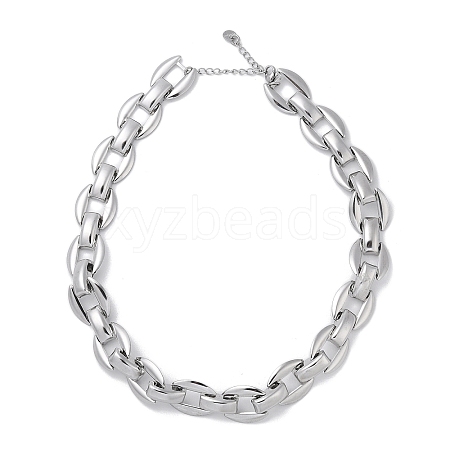 Non-Tarnish 304 Stainless Steel Link Chain Necklaces for Men NJEW-Q340-10P-1