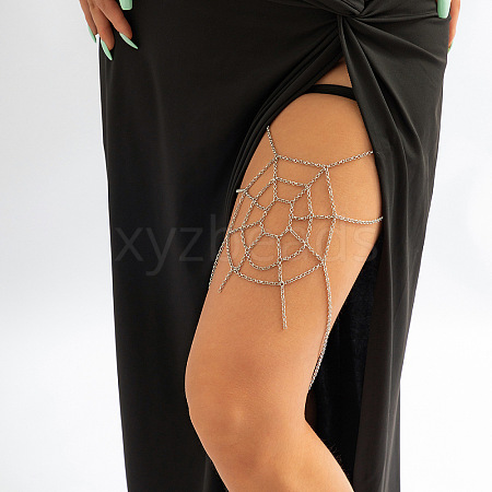 Halloween Iron Elastic Spider Web Leg Chains WGFAAE0-01-1