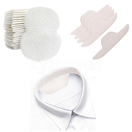 CHGCRAFT 40Pcs Non-Woven Fabric Neck Collar Sweat Pads AJEW-CA0003-15-1