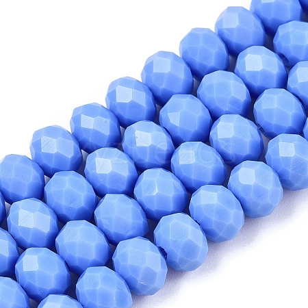Opaque Solid Color Imitation Jade Glass Beads Strands LS-EGLA-A044-P8mm-D17-1