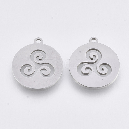 Tarnish Resistant 201 Stainless Steel Pendants X-STAS-T044-89P-1