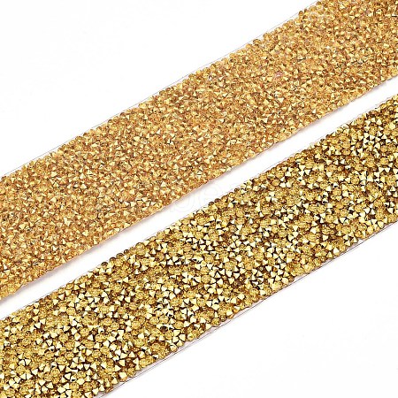 Glitter Resin Hotfix Rhinestone(Hot Melt Adhesive On The Back) OCOR-TA0002-03-01-40mm-1