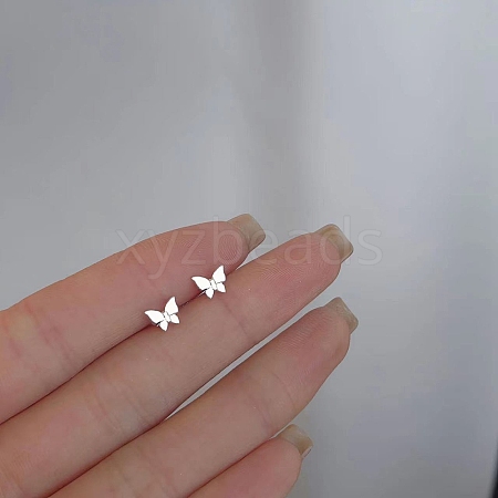 2 Pairs Alloy Stud Earrings for Women EJEW-FS0001-27F-1