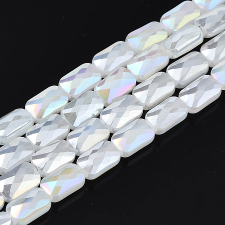 Electroplate Glass Beads Strands X-EGLA-N002-25-E02-1