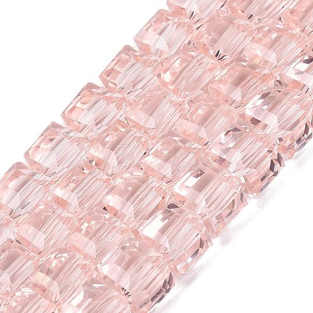 Transparent Glass Beads Strands GLAA-R041-8x8mm-A04-1