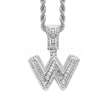 Brass Micro Pave Cubic Zirconia Pendants PW-WG3207D-46-1