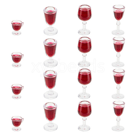 Miniature Plastic Red Wine Glass DJEW-WH0038-83-1