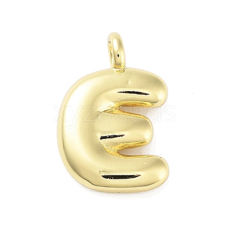 Rack Plating Brass Balloon Letter Pendants KK-C050-01G-E-1