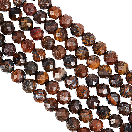 Olycraft 2 Strands Natural Tiger Eye Beads Strands G-OC0005-40-1