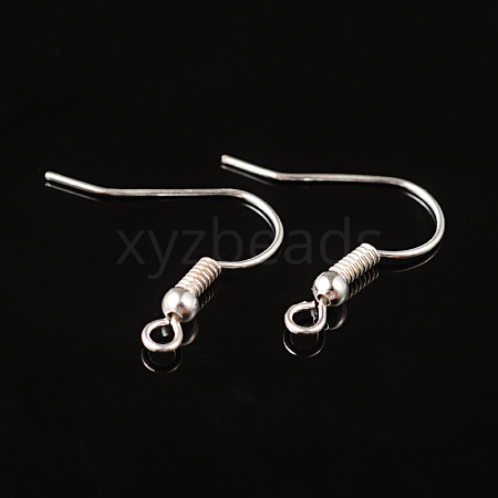 Silver Color Plated Brass Earring Hooks X-EC135Y-S-1