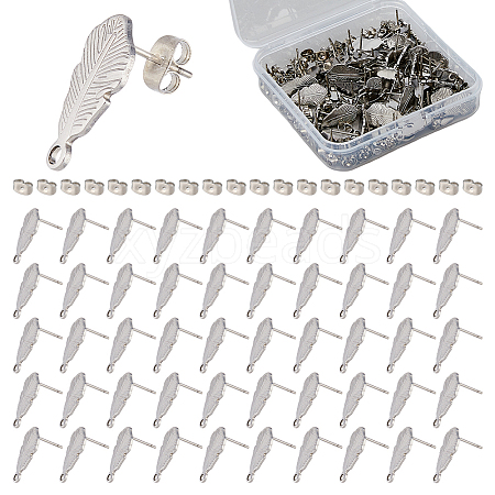 Unicraftale 30Pcs 201 Stainless Steel Stud Earrings Finding STAS-UN0046-43-1