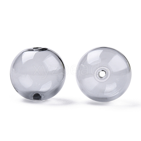 Transparent Blow High Borosilicate Glass Globe Beads X-GLAA-T003-09G-1