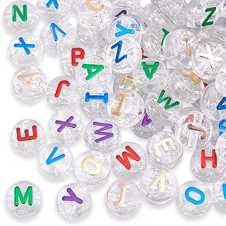 CHGCRAFT Plating Transparent Acrylic Beads MACR-CA0001-01-1