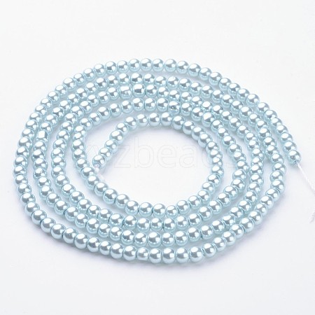 Glass Pearl Beads Strands X-HY-4D-B09-1