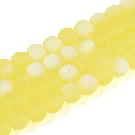 Frosted Transparent Glass Beads Strands LS-GLAA-T032-T8mm-MBB12-1