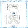2 Pairs 2 Styles Bowknot ABS Imitation Pearl Shoe Lace Decorations DIY-FG0006-57-2
