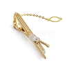 3Pcs 3 Styles Guitar Brass Tie Clips with Chain PW-WG51E18-01-5