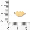 304 Stainless Steel Double Heart Links Connector Charms STAS-B140-06G-3