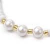 2Pcs Shell Pearl Bead & Glass Seed Beads Bracelets BJEW-MZ00136-4