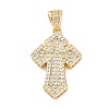 Brass Micro Pave Cubic Zirconia Pendants KK-S510-48G-02-1