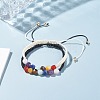 Chakra Nylon Cord Braided Bead Bracelets Set BJEW-JB07251-4