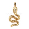 Brass Micro Pave Cubic Zirconia Pendants KK-S503-03G-01-1