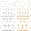 SOFPLATE 160Pcs 8 Style Brass Wine Glass Charm Rings KK-SP0001-34-1