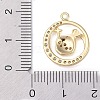 Brass Micro Pave Clear Cubic Zirconia Pendants FIND-B077-02G-06-3