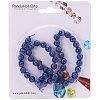 Natural Lapis Lazuli Bead Strands G-PH0028-8mm-16-7