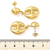 Oval 304 Stainless Steel Stud Earrings for Women EJEW-A125-39G-5