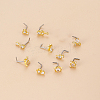 316L Surgical Stainless Steel Micro Pave Clear Cubic Zirconia L-Shaped Nose Rings WGD2F1E-22-2