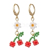 Glass Seed Beads Leverback Earrings EJEW-MZ00344-2