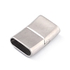 Tarnish Resistant 304 Stainless Steel Magnetic Clasps with Glue-in Ends STAS-F276-02P-2