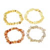 4Pcs Gemstone Beaded Stretch Bracelets Set BJEW-JB11180-4