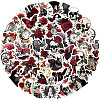 Hallowmas 50Pcs Punk Gothic Rose Stickers PW-WGD825C-01-4