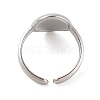 Non-Tarnish 304 Stainless Steel Cuff Ring Components LS-STAS-G341-01P-3