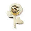 Flower Series Zinc Alloy Enamel Pin JEWB-D069-03B-2