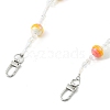 Glass & Stripe Resin Bead Decorative Purse Chains AJEW-BA00115-3