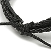 PU Imitation Leather Cord Triple Layer Multi-strand Bracelets BJEW-P329-04A-AS-3