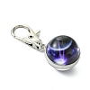 Galaxy Theme Luminous Glass Ball Pendant Decorations HJEW-JM02798-05-4