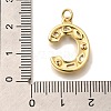 Brass Micro Pave Clear Cubic Zirconia Pendants KK-G521-01G-C-3