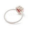 Natural Carnelian Round Finger Ring RJEW-TA00057-02-6