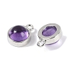 Natural Amethyst Pendants G-K372-03P-02-2