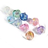 10Pcs Gradient Color & UV Plating Rainbow Iridescent Opaque Resin Beads PW-WG6C260-10-1