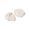 Natural Quartz Crystal Heart Engraving MBTI Figurines Statues for Home Office Desk Decorations X1-G-K353-05I-2
