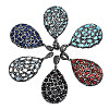 Polymer Clay Rhinestone Pendants RB-S056-11C-B-1