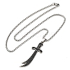 304 Stainless Steel Pendant Necklaces NJEW-C066-09P-2