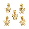 Rack Plating Brass Micro Pave Clear Cubic Zirconia Pendants ZIRC-H125-03G-4