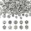 100Pcs 10 Styles Tibetan Style Alloy Beads TIBEB-CJ0001-20-3